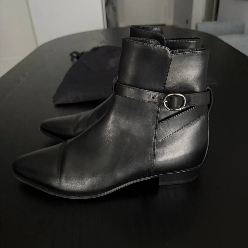 Celine Drugstore Jodhpur Black Leather Boots - Picture 2 of 9